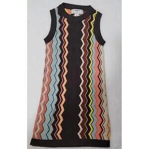 MISSONI For Target Dress ICONIC DESIGN ZIG ZAG BLUE PINK BROWN Size 3T Girls #6